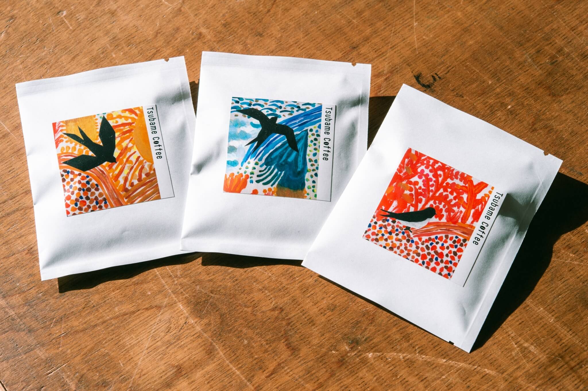 美しいツバメたちがコーヒータイムを彩る 『Tsubame coffee コーヒー豆』 新パッケージ